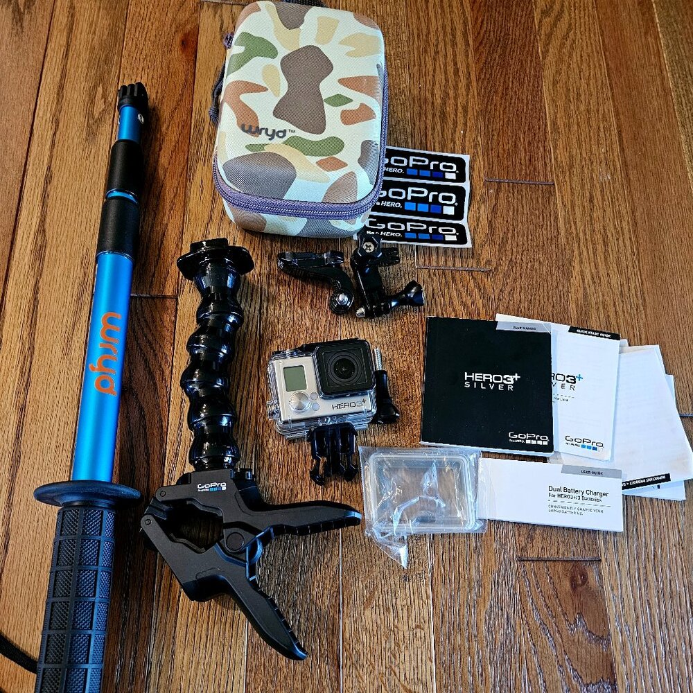 GoPro Hero 3+ Silver Edition Action Camera and accessories, all new, unused
